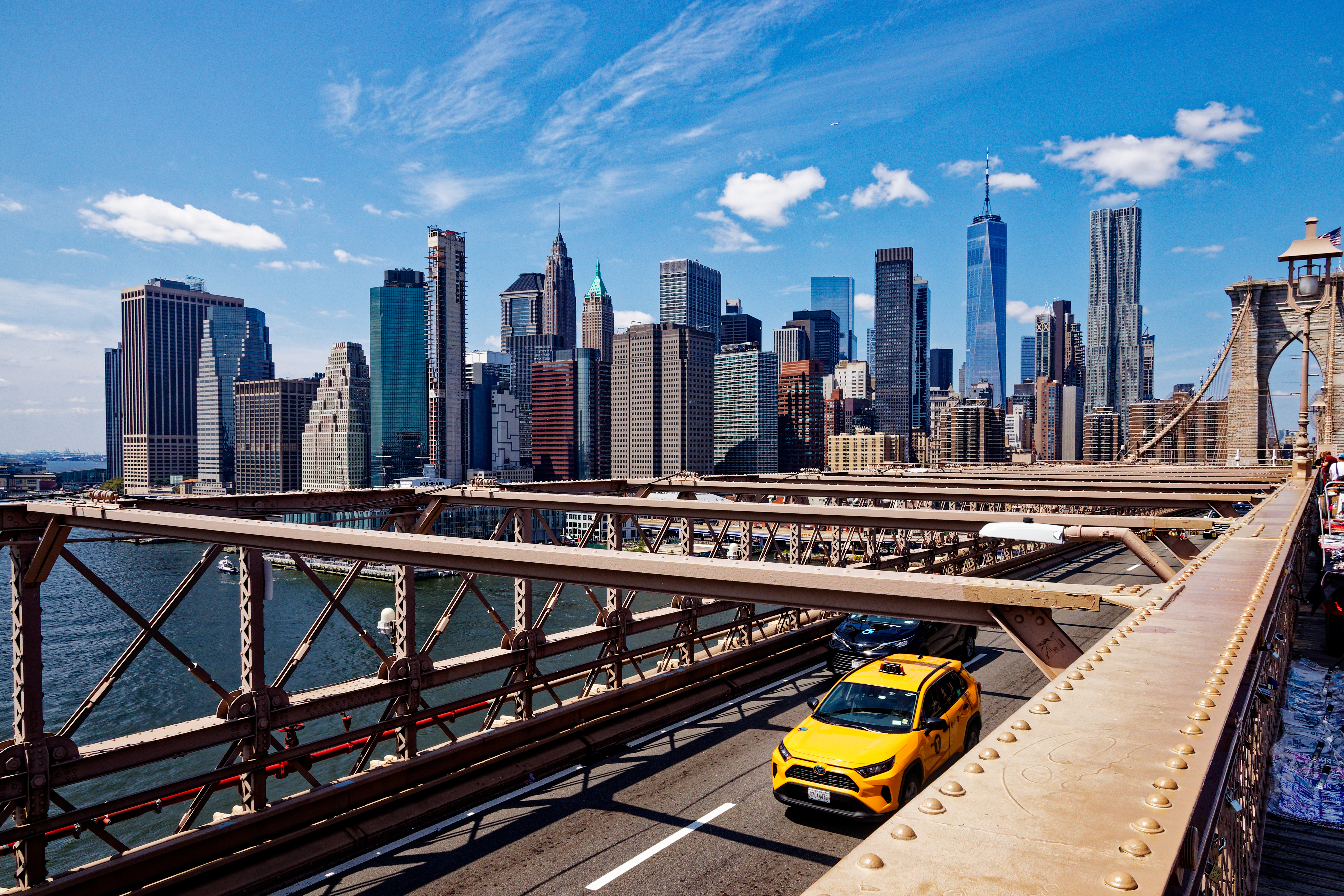 New York, Brooklyn Bridge, Skyline
